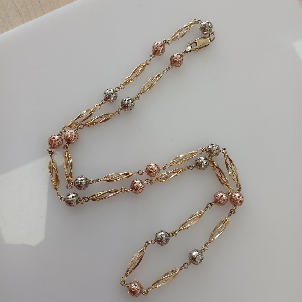 CADENA ORO COMBINADO 14 K 17,60 GRMS (SEMINUEVO)
