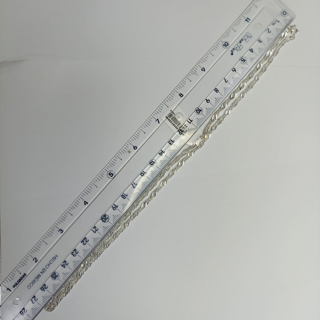 CADENA TEJIDO MEDIO TORZAL PLATA .925 55 CM 5.4 GR (NUEVO)