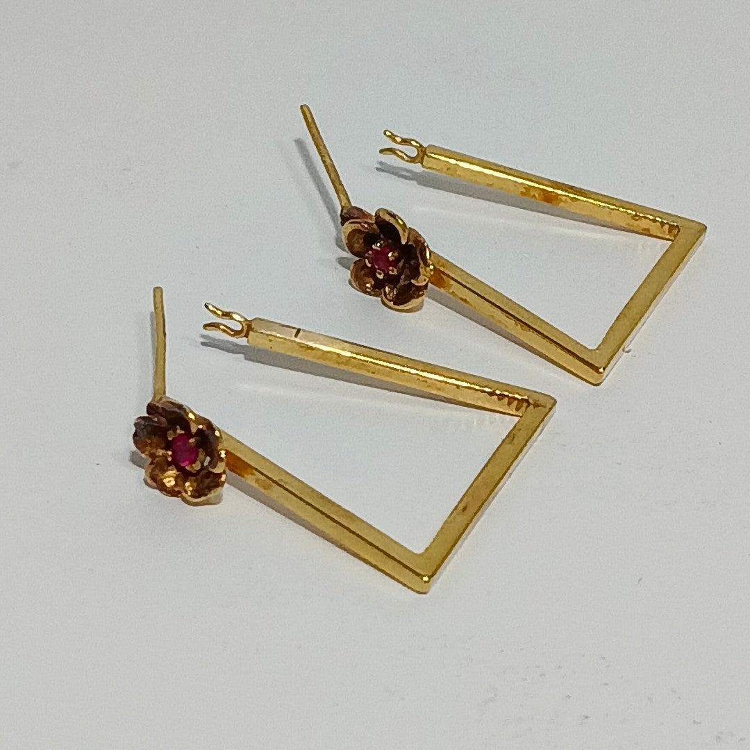 ARRACADAS PAR ORO 14 K 5,80 GRMS (SEMINUEVO)