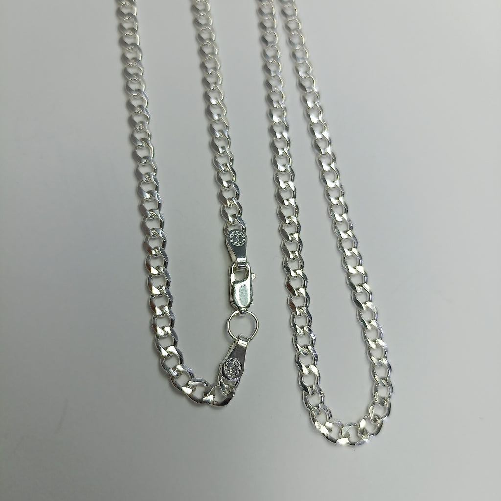 CADENA TEJIDO BARBADO PLATA .925 55 CM 11.9 GR (NUEVO)