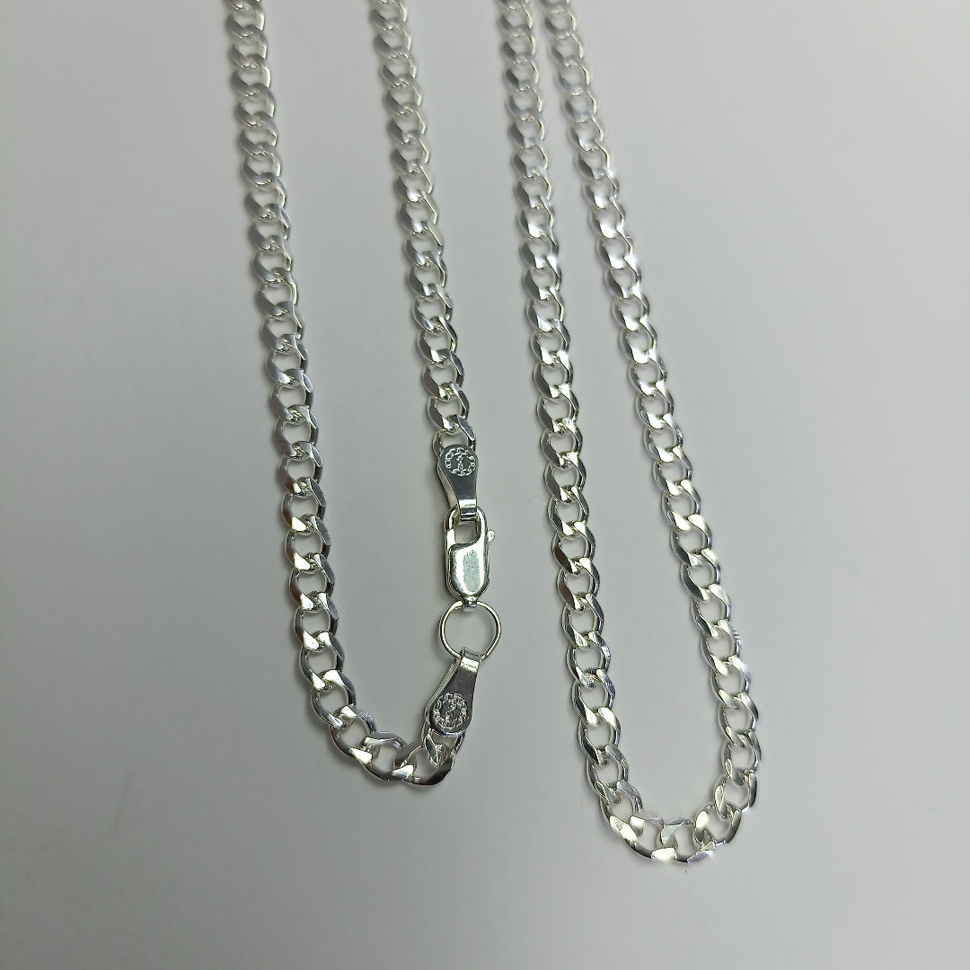 CADENA TEJIDO BARBADO PLATA .925 55 CM 11.9 GR (NUEVO)