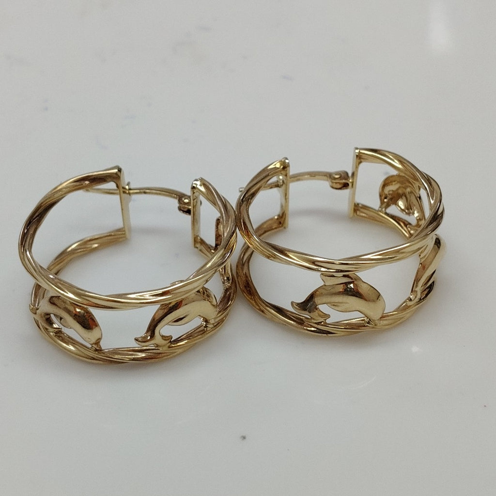 ARRACADAS PAR ORO 14 K 5.7 GRMS (SEMINUEVO)