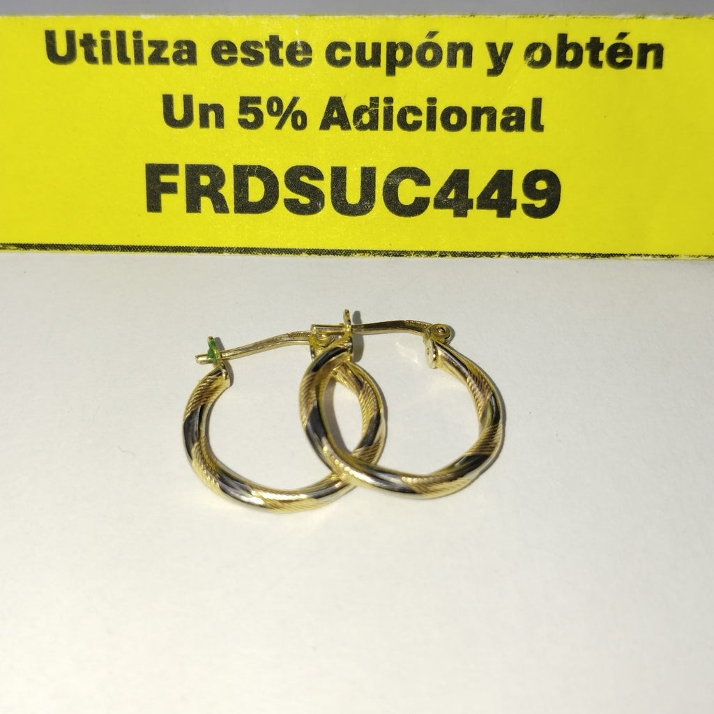 ARRACADAS PAR ORO 14 K 1.6 GRMS (SEMINUEVO)