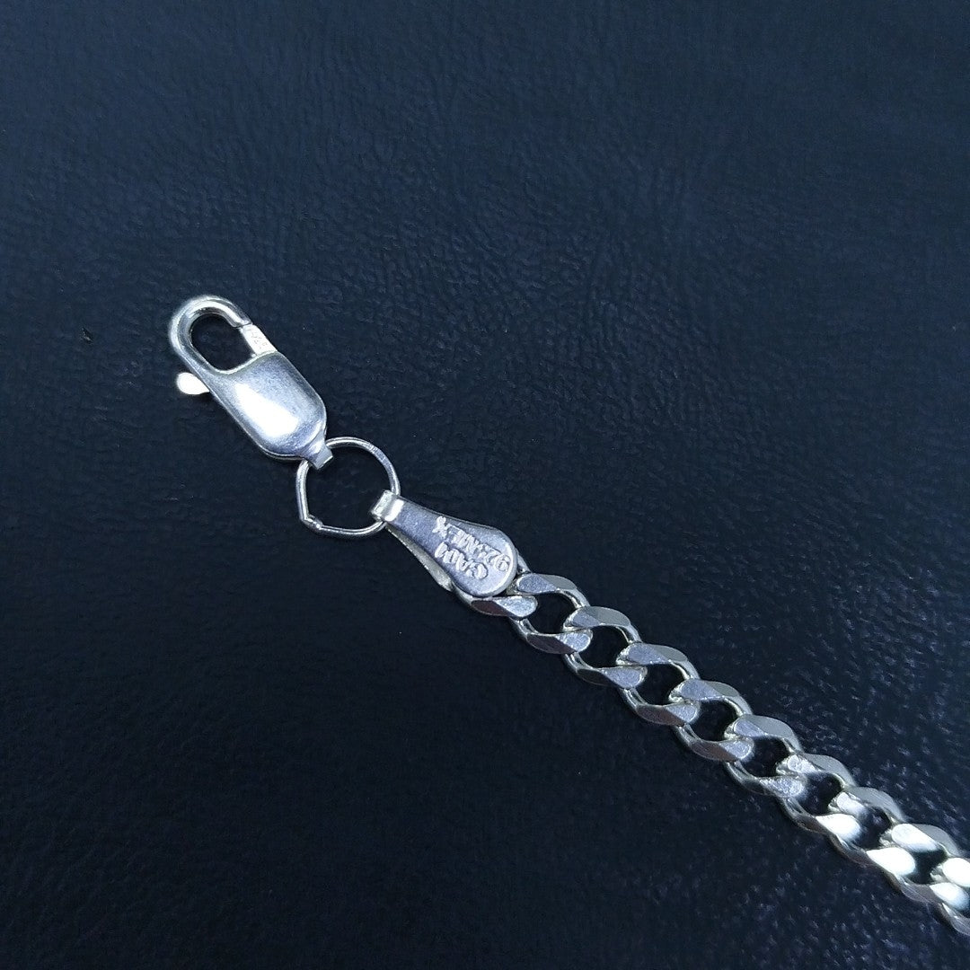 PULSERA TEJIDO BARBADA PLATA .925 16 CM 4.1 GR (NUEVO)