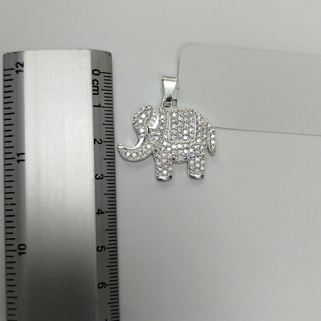 DIJE ELEFANTE C/CIRCONIAS PLATA .925 5.3 GR (NUEVO)