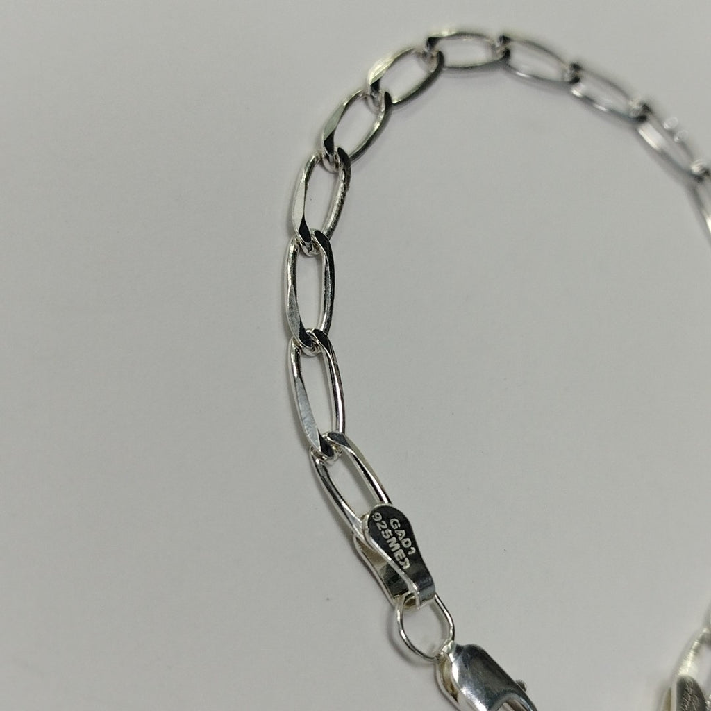 PULSERA TEJIDO ESLABONES PLATA .925 16 CM 3.1 GR (NUEVO)