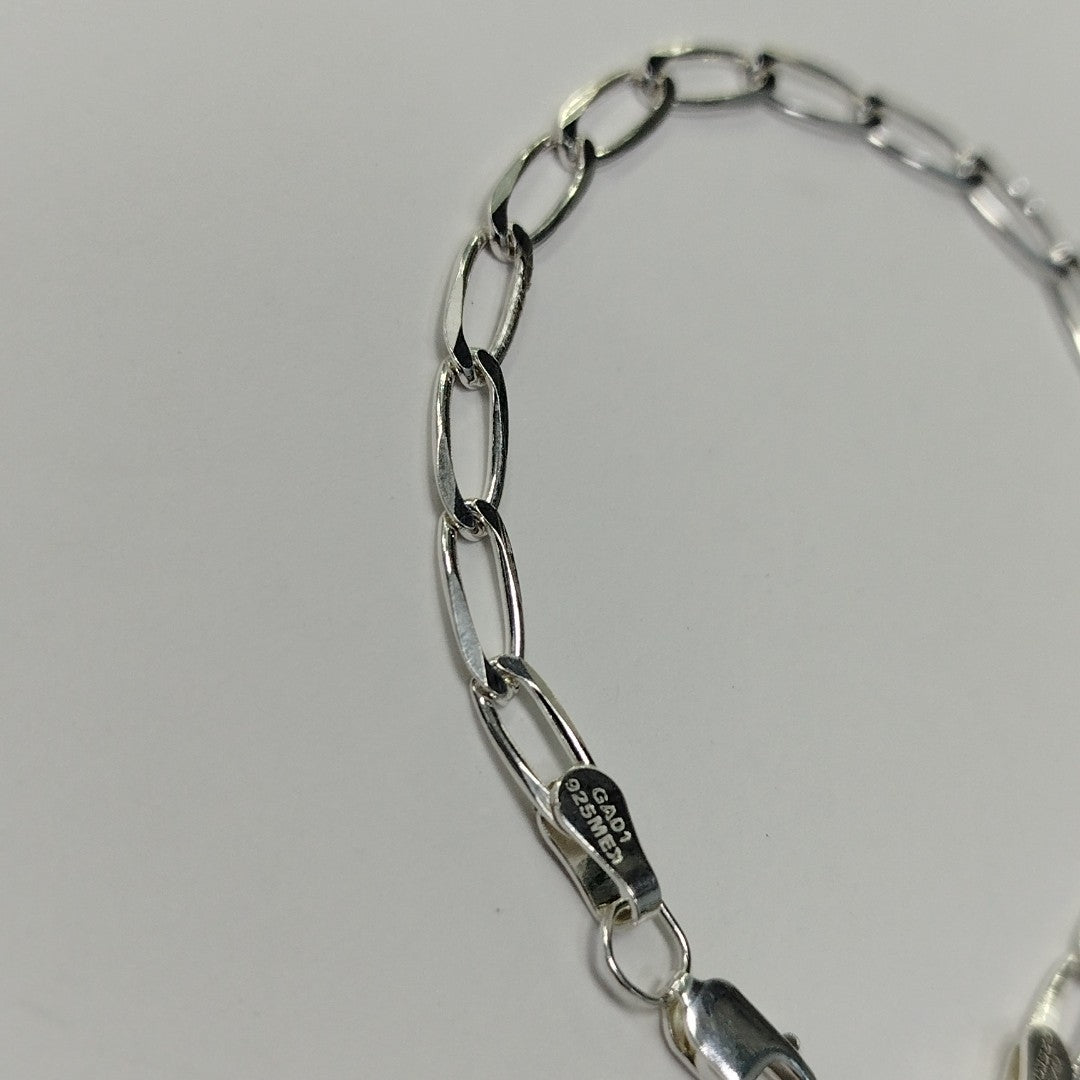 PULSERA TEJIDO ESLABONES PLATA .925 16 CM 3.1 GR (NUEVO)