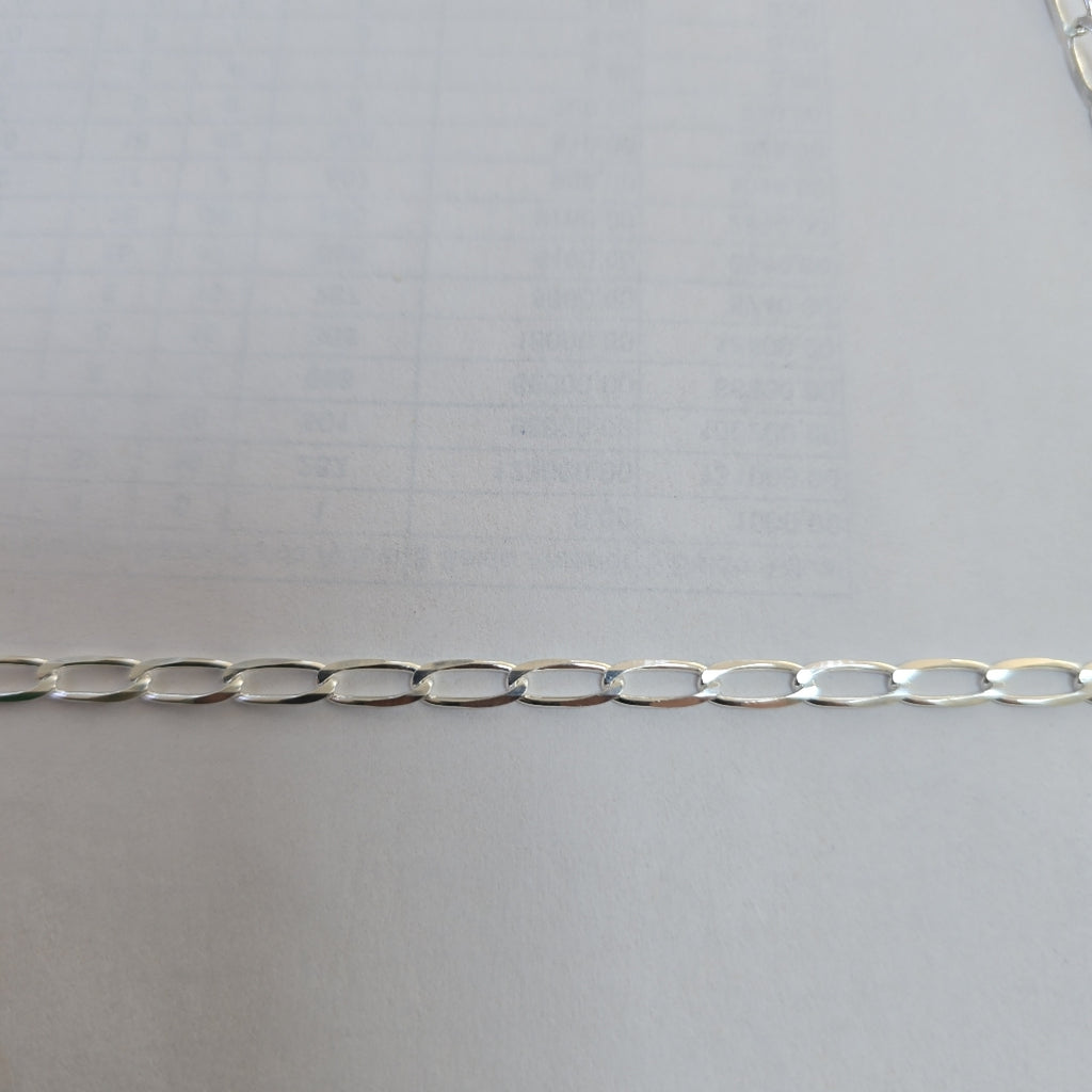 CADENA TEJIDO ESLABONES PLATA .925 60 CM 10.8 GR (NUEVO)