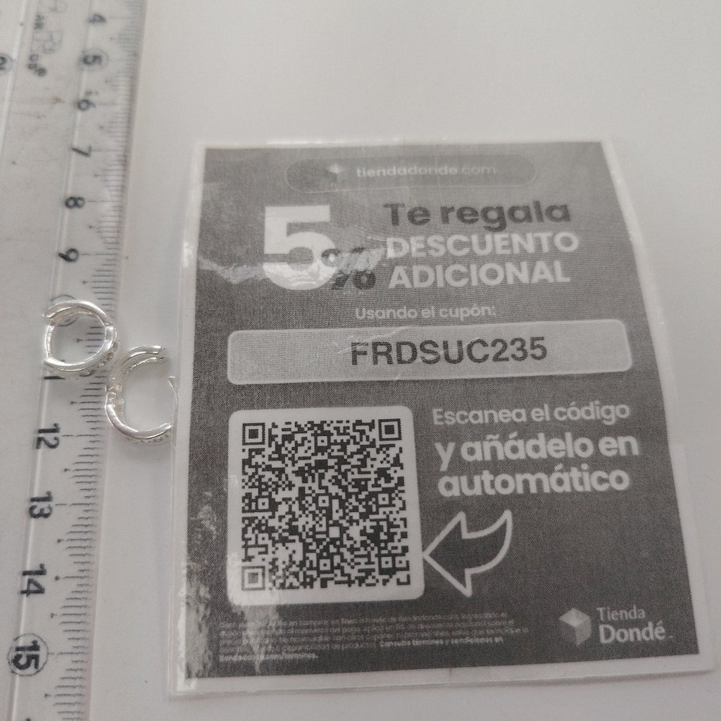 ARRACADAS C/CIRCONIAS PLATA .925 2.1 GR (NUEVO)