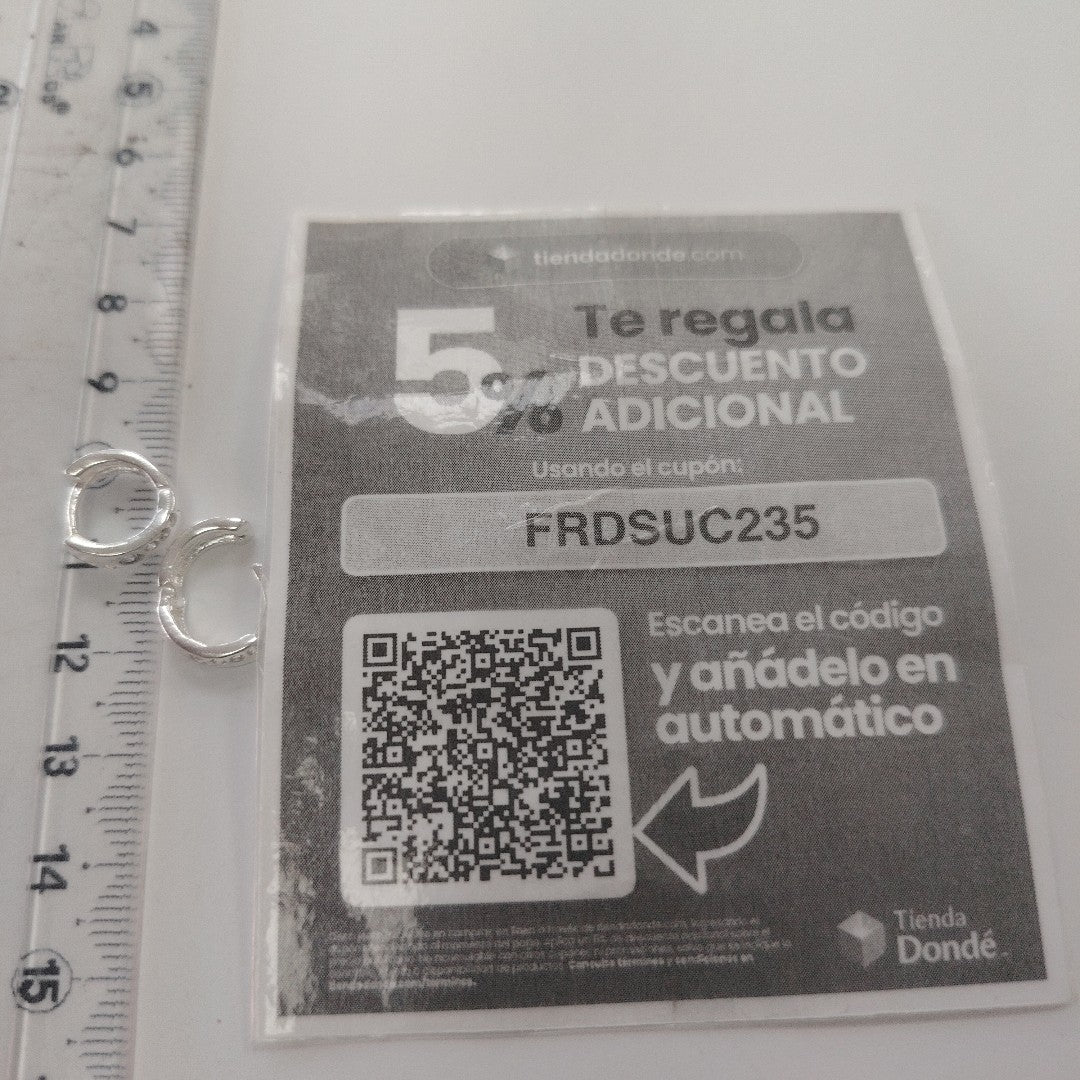 ARRACADAS C/CIRCONIAS PLATA .925 2.1 GR (NUEVO)