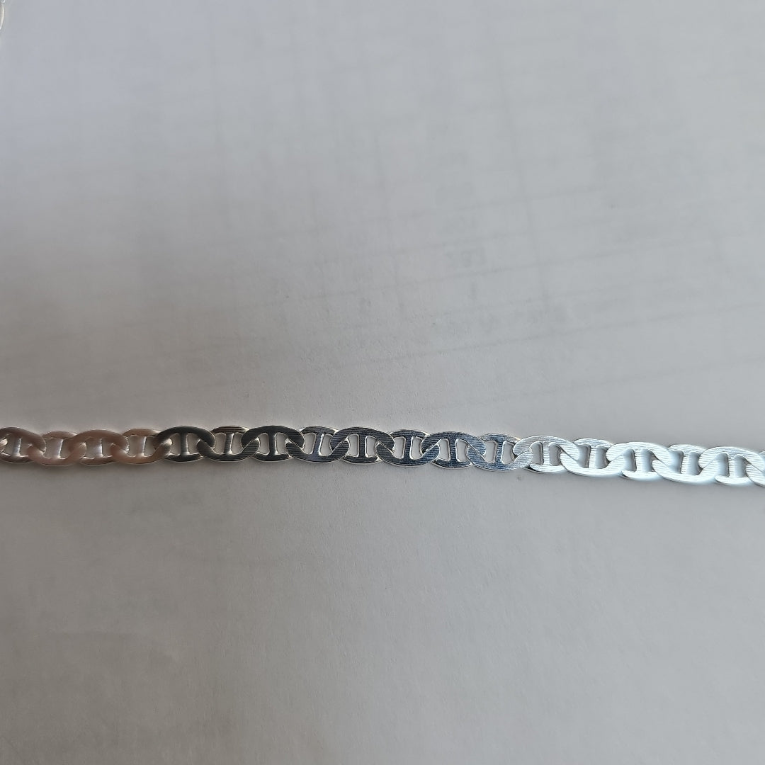 CADENA TEJIDO GUCHI PLATA .925 55 CM 12.8 GR (NUEVO)