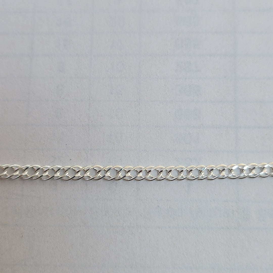 CADENA TEJIDO ESLABONES PLATA .925 50 CM 3.7 GR (NUEVO)