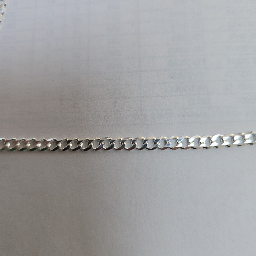 CADENA TEJIDO BARBADO PLATA .925 60 CM 13.8 GR (NUEVO)