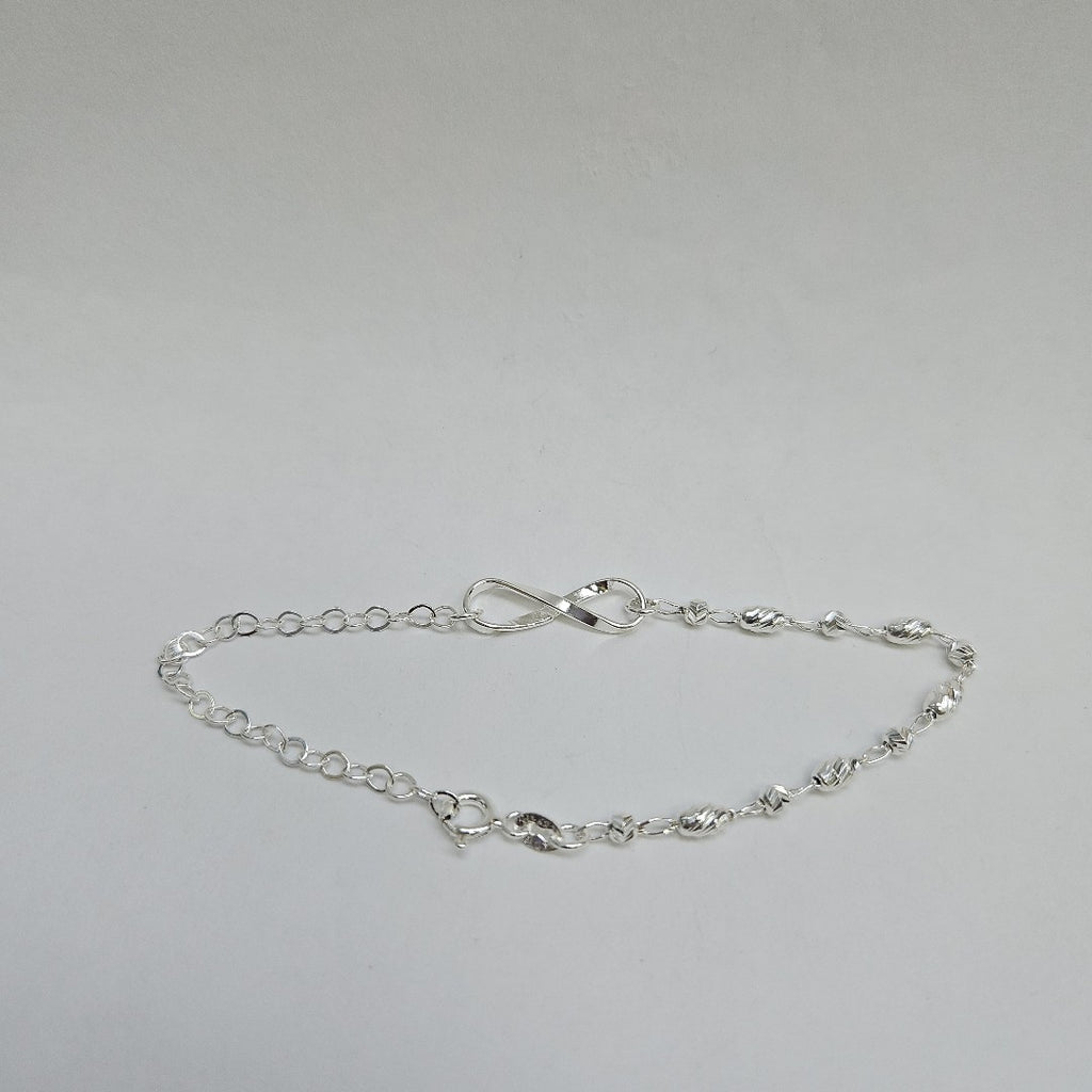PULSERA TEJIDO INFINITO PLATA .925 18 CM 2.4 GR (NUEVO)