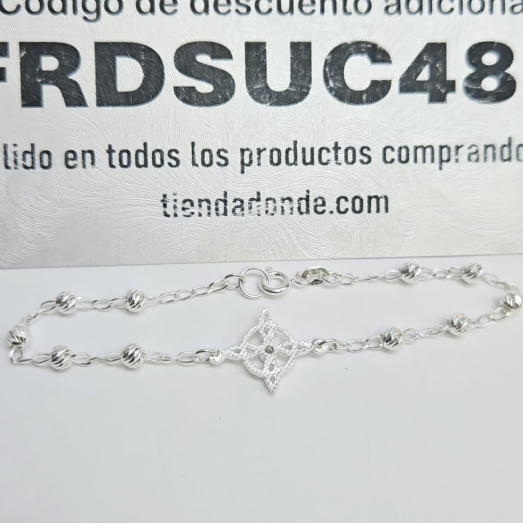 PULSERA TEJIDO ESPECIAL PLATA .925 18 CM 2.8 GR (NUEVO)