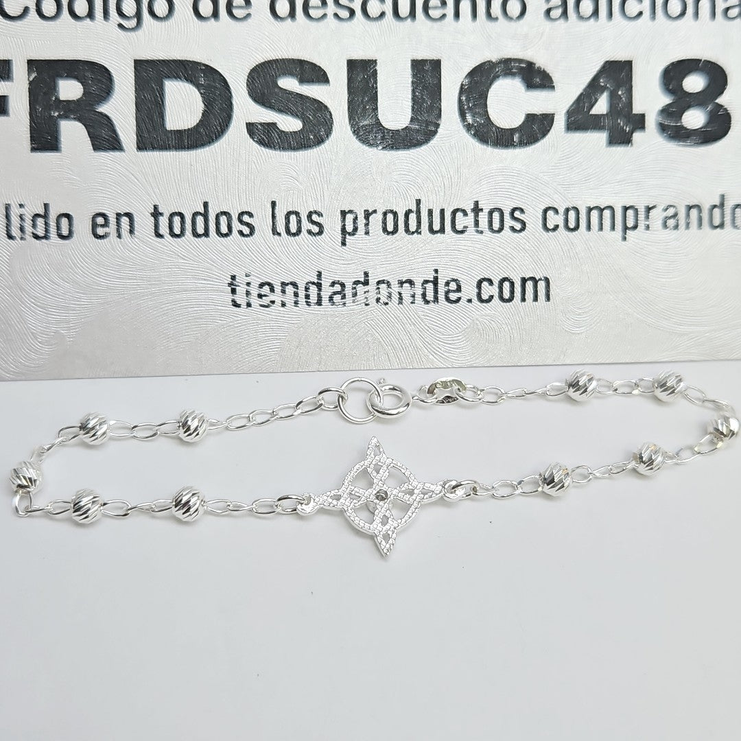 PULSERA TEJIDO ESPECIAL PLATA .925 18 CM 2.8 GR (NUEVO)