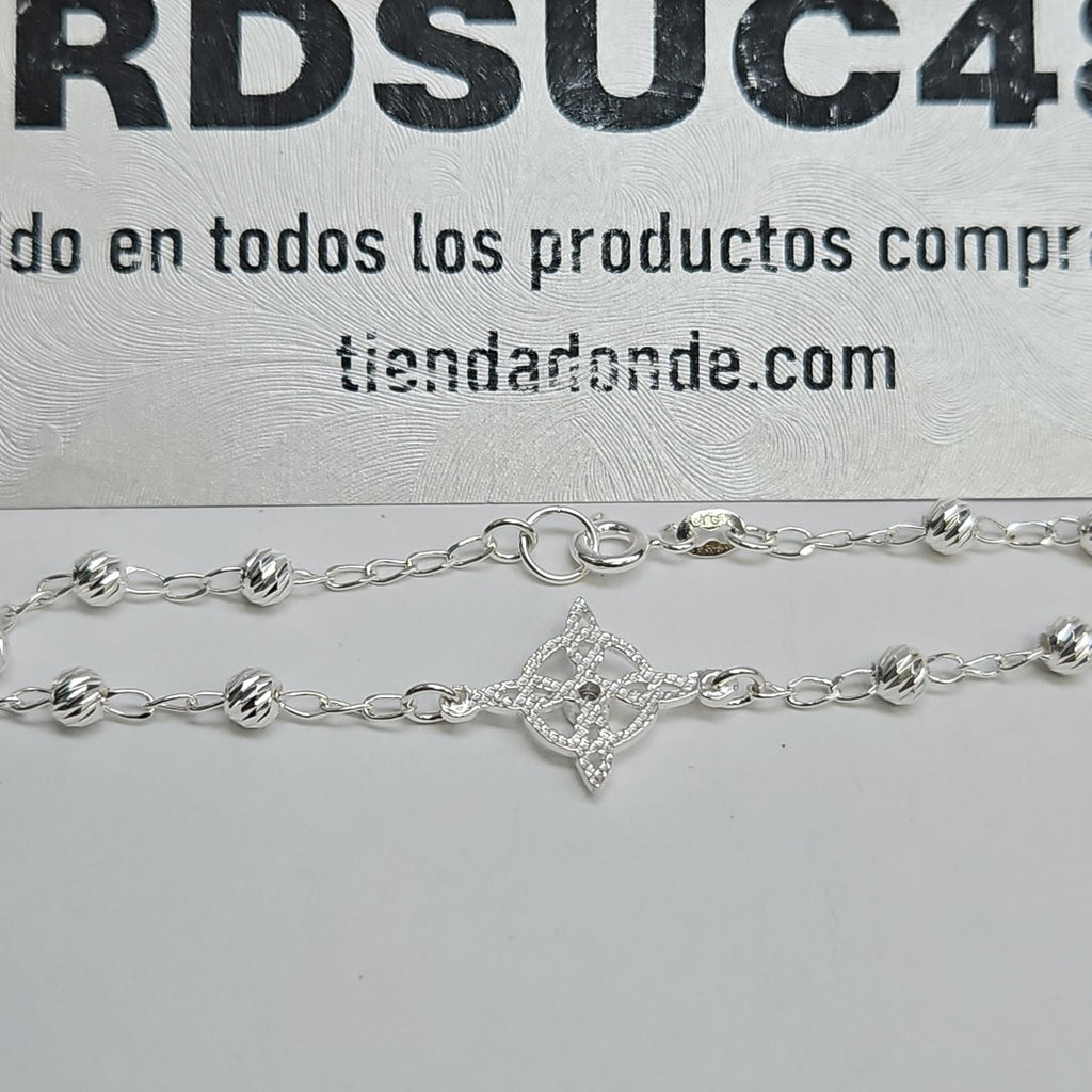 PULSERA TEJIDO ESPECIAL PLATA .925 18 CM 2.8 GR (NUEVO)