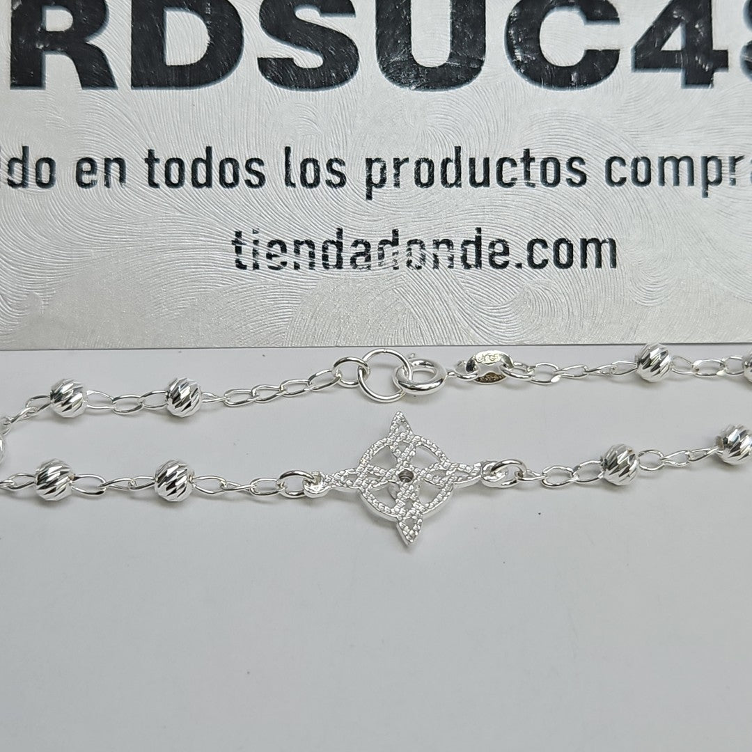 PULSERA TEJIDO ESPECIAL PLATA .925 18 CM 2.8 GR (NUEVO)