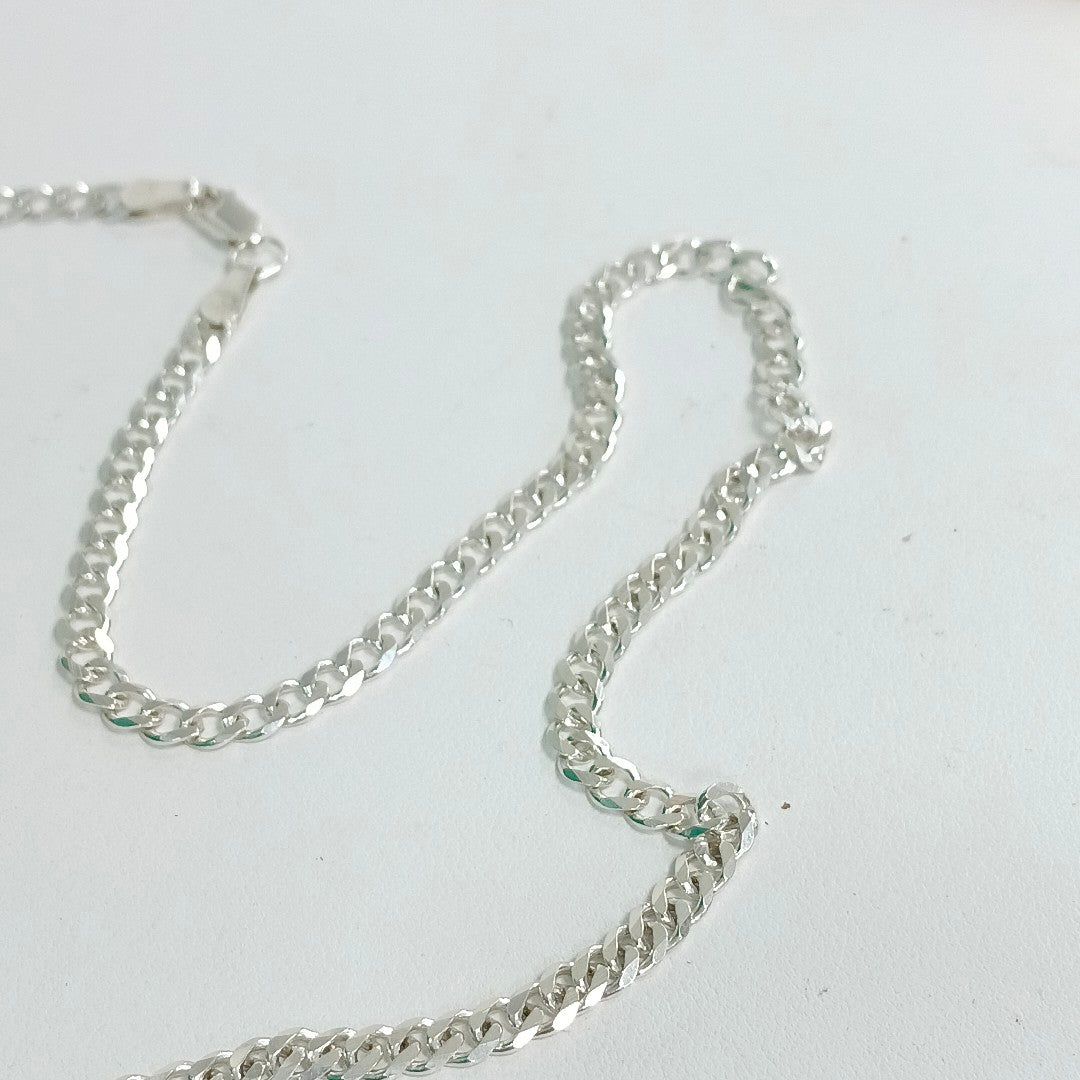 CADENA TEJIDO BARBADO PLATA .925 55 CM 12.5 GR (NUEVO)