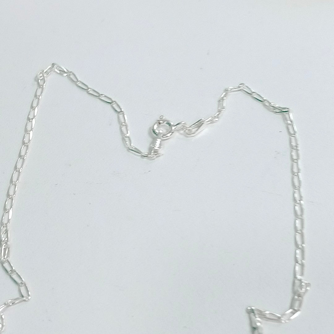 CADENA TEJIDO ESLABONES PLATA .925 60 CM 3 GR (NUEVO)