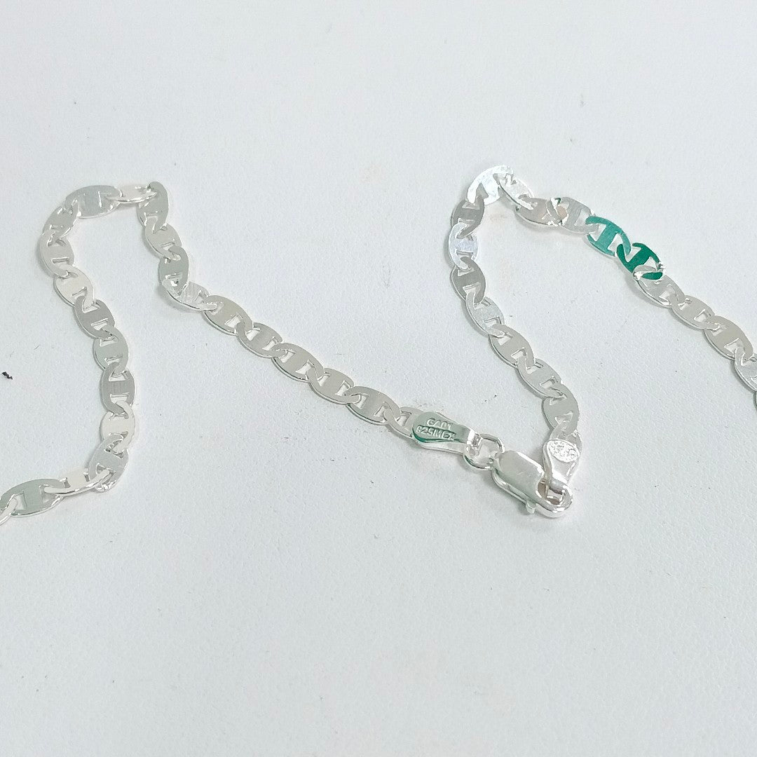 CADENA TEJIDO GUCHI PLATA .925 60 CM 8.9 GR (NUEVO)