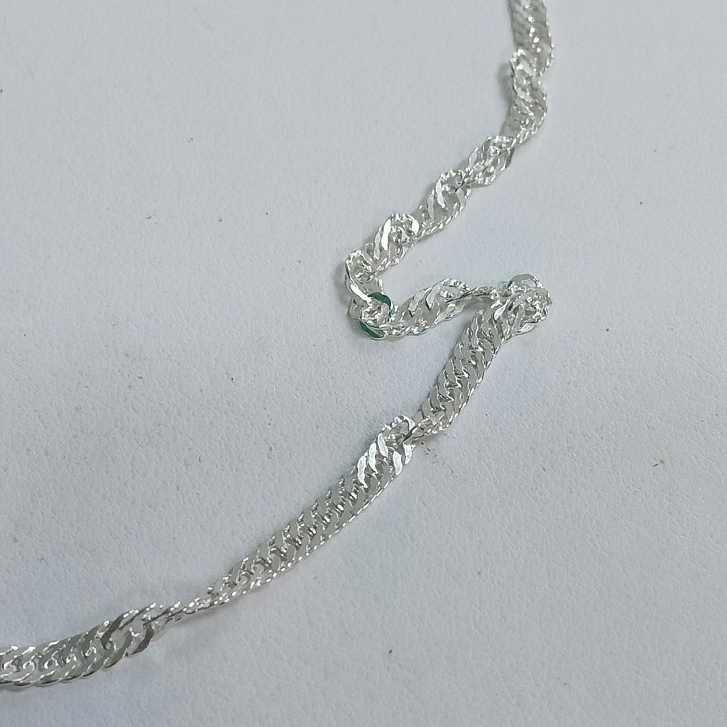 CADENA TEJIDO MEDIO TORZAL PLATA .925 55 CM 6.4 GR (NUEVO)