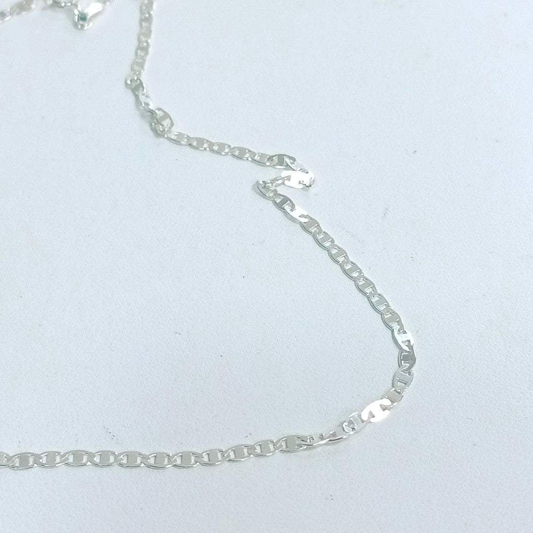 CADENA TEJIDO ESPEJO PLATA .925 60 CM 4.3 GR (NUEVO)