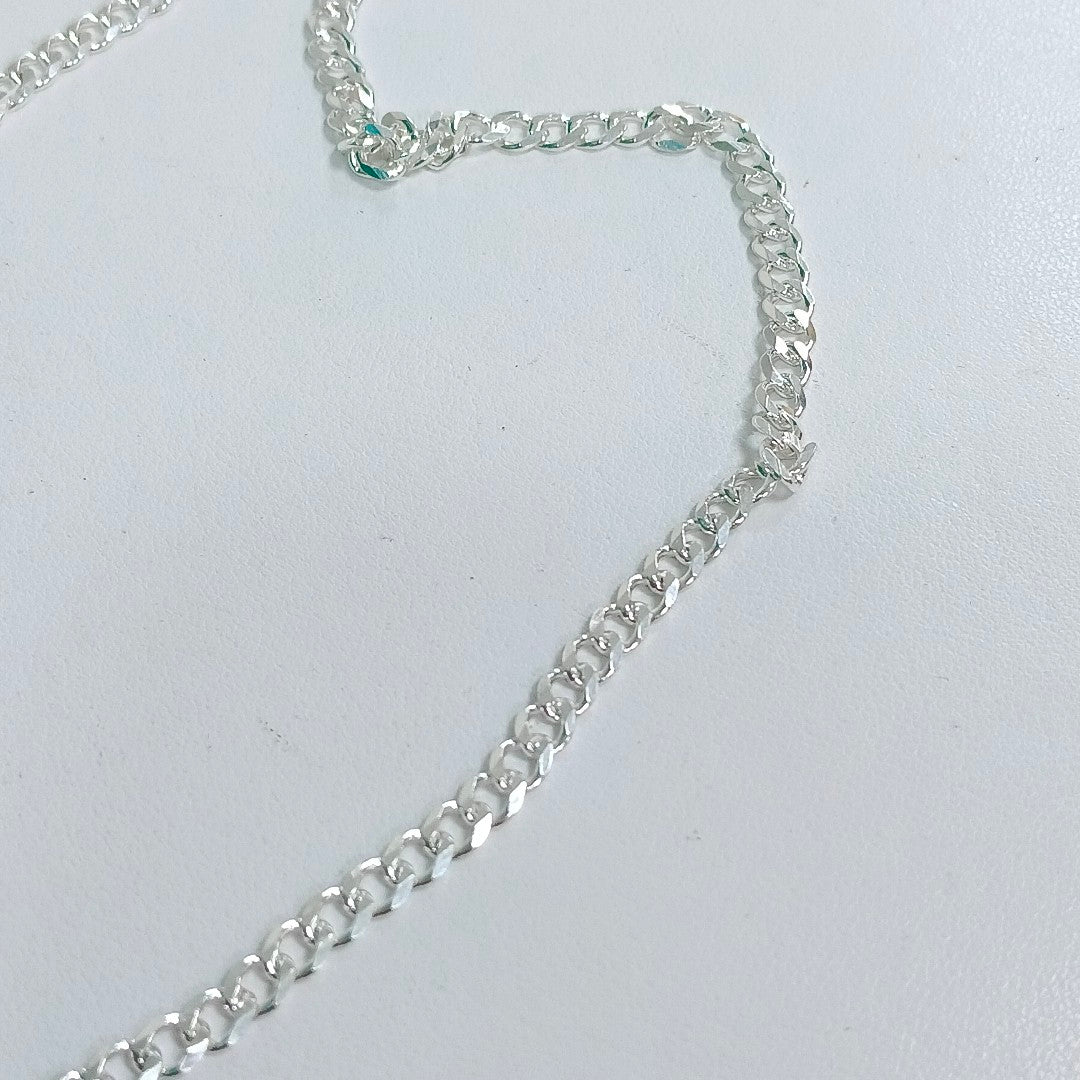 CADENA TEJIDO BARBADO PLATA .925 55 CM 12.5 GR (NUEVO)