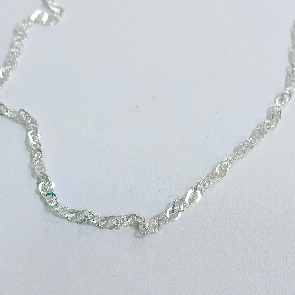 CADENA TEJIDO MEDIO TORZAL PLATA .925 55 CM 5.6 GR (NUEVO)