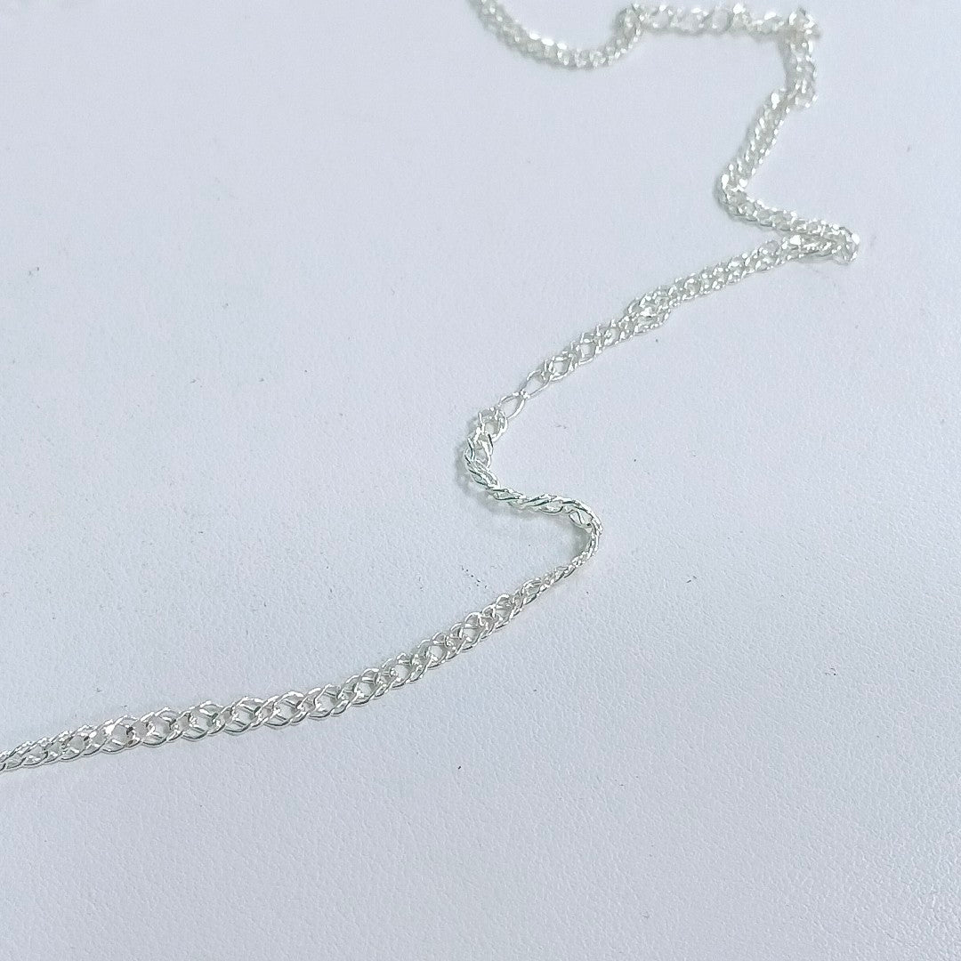 CADENA TEJIDO ESLABONES PLATA .925 55 CM 4.1 GR (NUEVO)