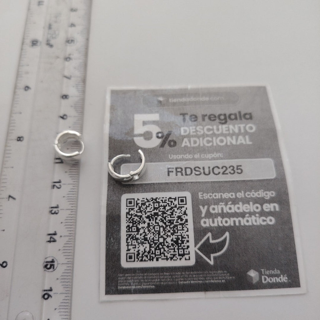 HUGGIES PLATA .925 2.1 GR (NUEVO)