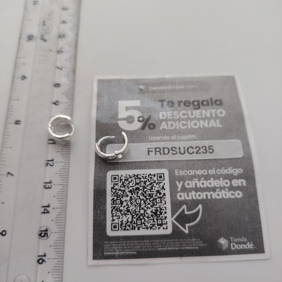 HUGGIES PLATA .925 2.1 GR (NUEVO)