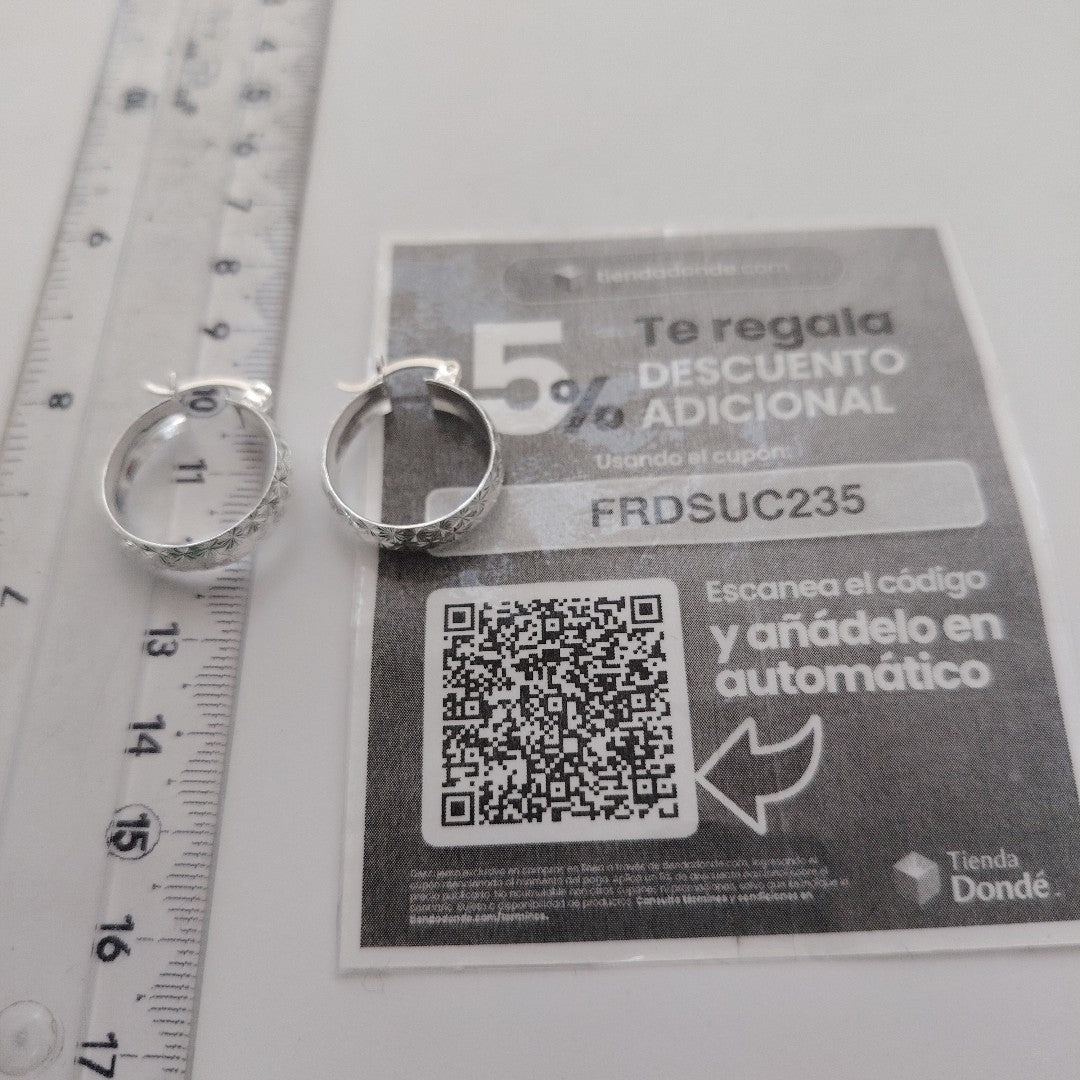 PAR ARRACADAS FACETADAS PLATA .925 3.6 GR (NUEVO)