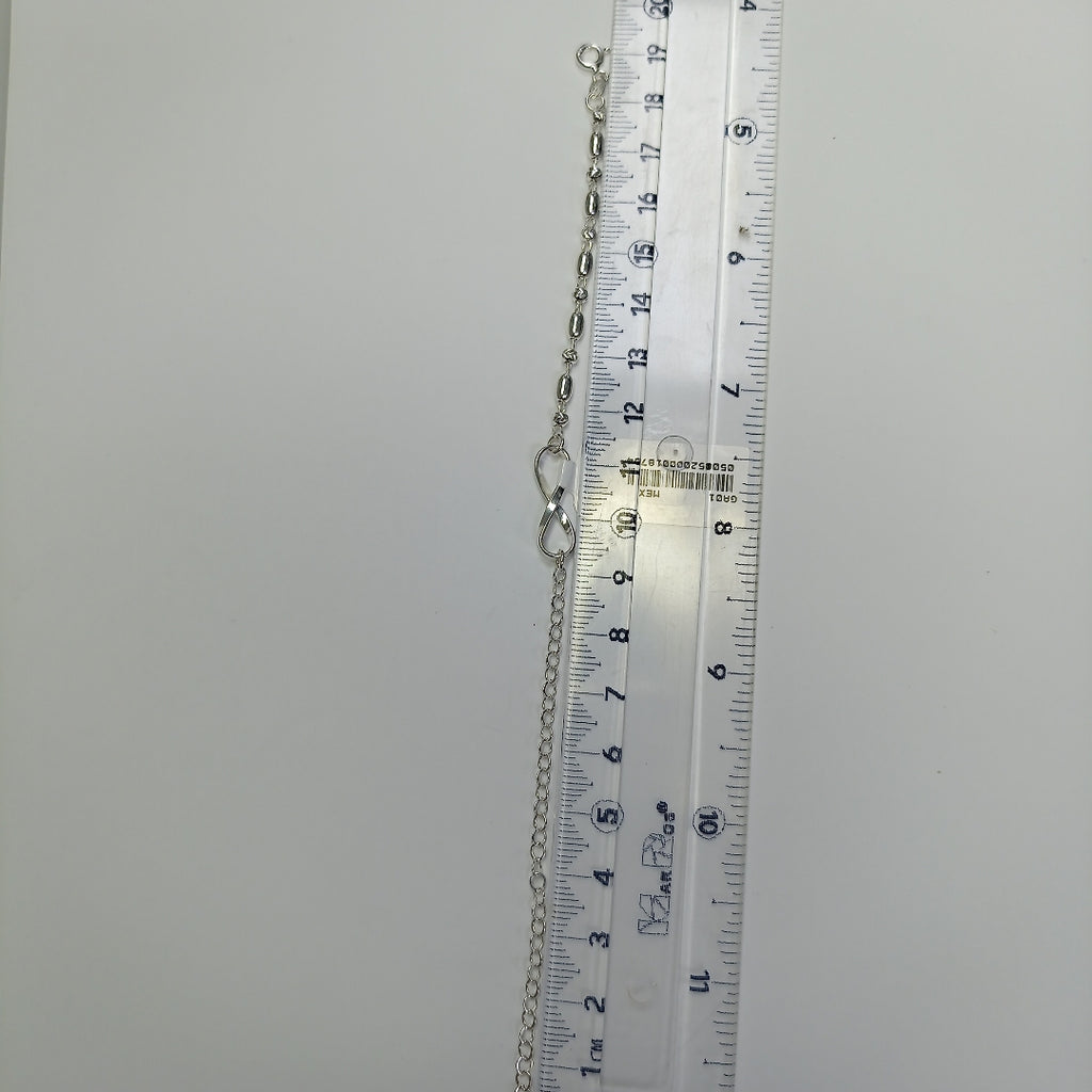 PULSERA TEJIDO INFINITO PLATA .925 18 CM 2.4 GR (NUEVO)