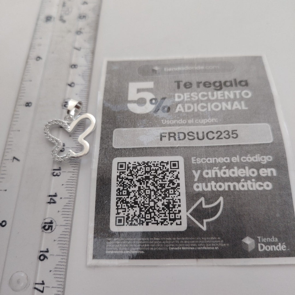 DIJE MARIPOSA C/CIRCONIAS PLATA .925 2.4 GR (NUEVO)
