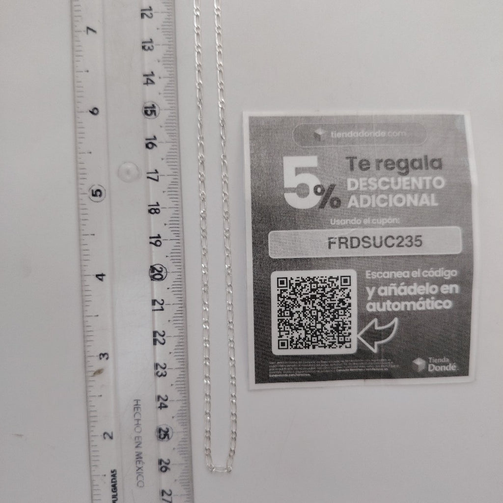 CADENA TEJIDO 1X1 PLATA .925 55 CM 3 GR (NUEVO)