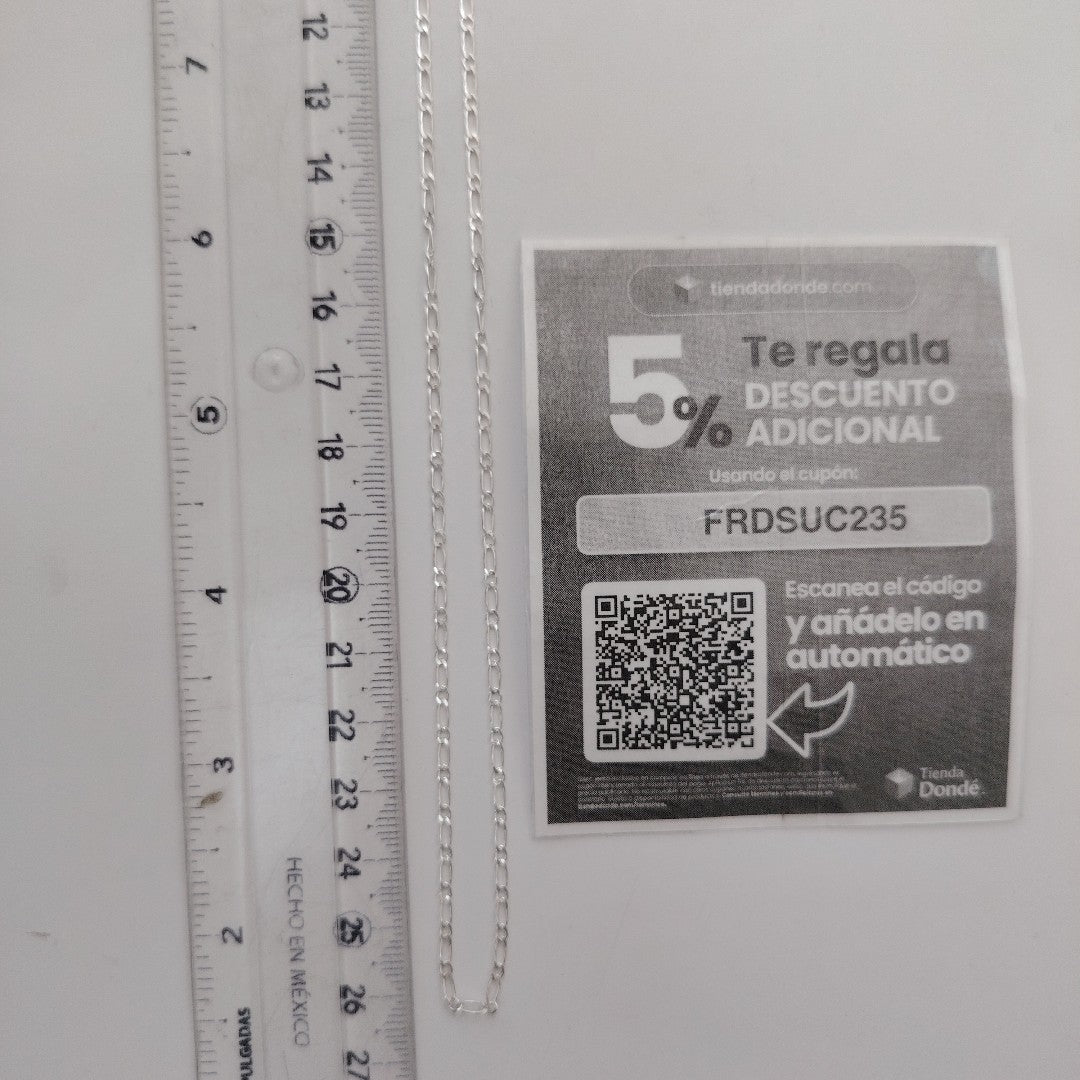 CADENA TEJIDO 1X1 PLATA .925 55 CM 3 GR (NUEVO)