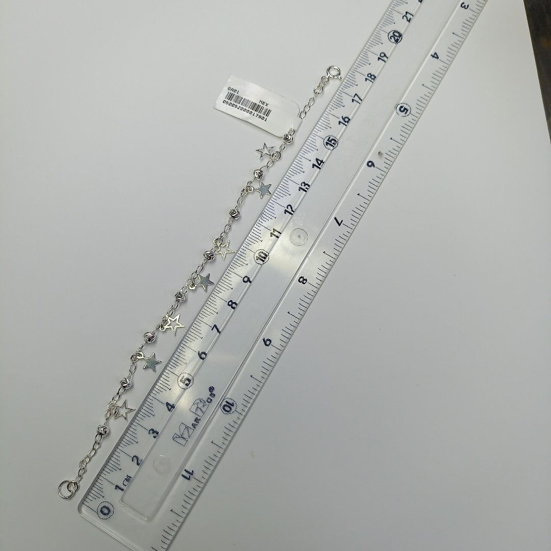 PULSERA TEJIDO ESPECIAL PLATA .925 18 CM 3.1 GR (NUEVO)
