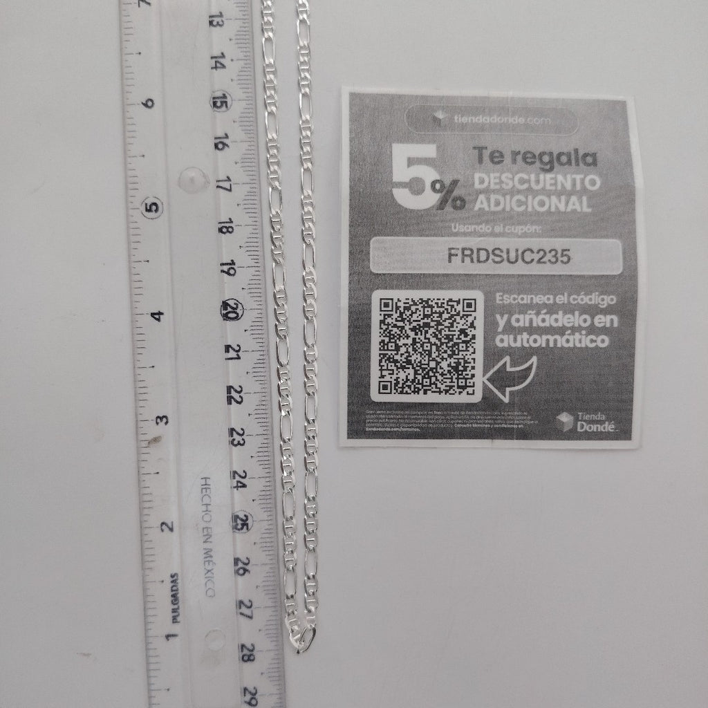 CADENA TEJIDO MARINERO PLATA .925 55 CM 7.6 GR (NUEVO)