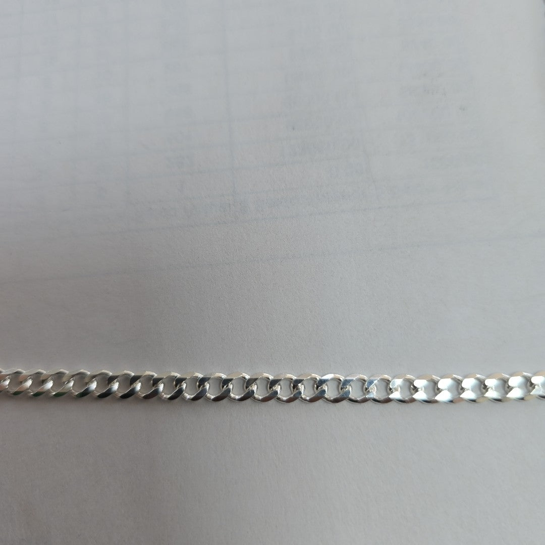 CADENA TEJIDO BARBADO PLATA .925 55 CM 12.7 GR (NUEVO)