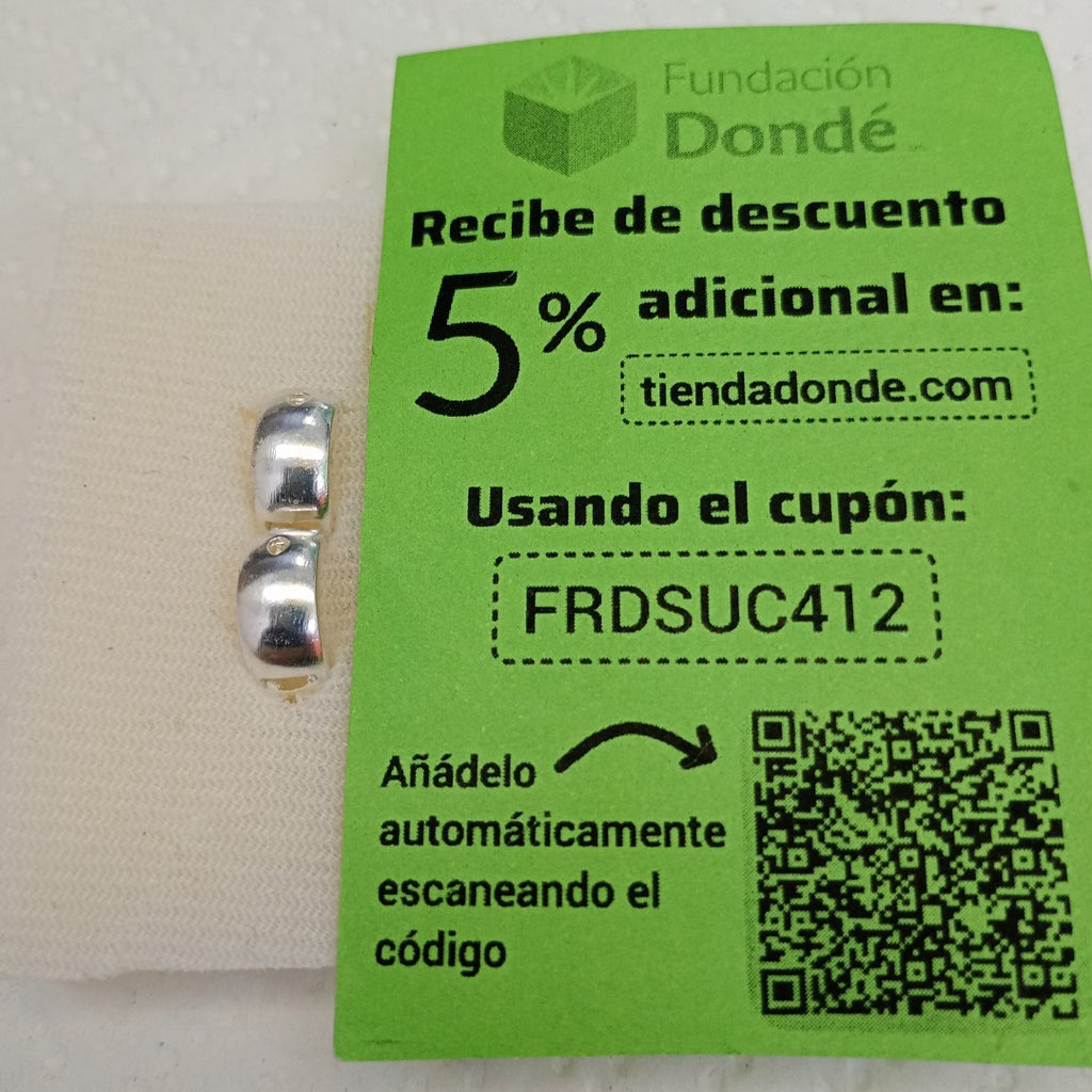 HUGGIES PLATA .925 2.1 GR (NUEVO)