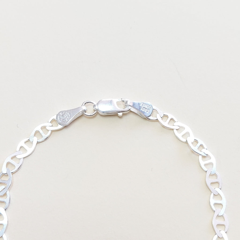 PULSERA TEJIDO GUCHI PLATA .925 18 CM 2.7 GR (NUEVO)