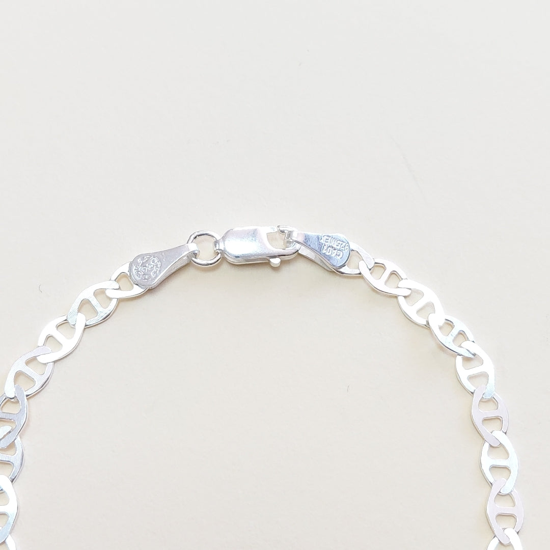PULSERA TEJIDO GUCHI PLATA .925 18 CM 2.7 GR (NUEVO)