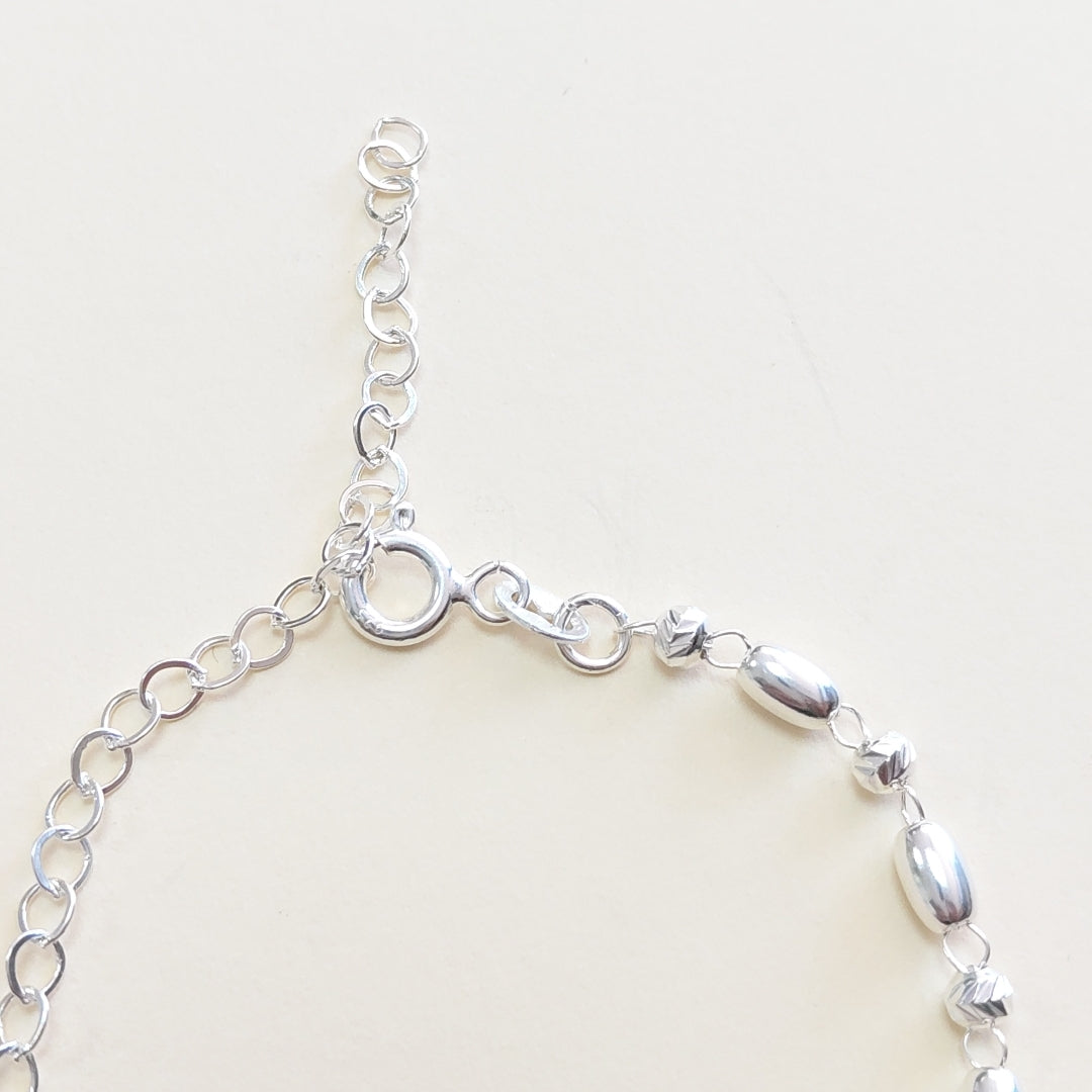 PULSERA TEJIDO INFINITO PLATA .925 18 CM 2.3 GR (NUEVO)