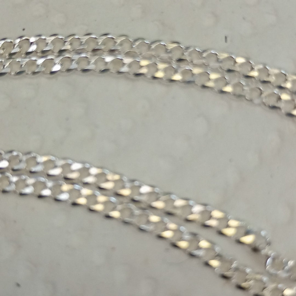CADENA TEJIDO BARBADO PLATA .925 55 CM 5.4 GR (NUEVO)