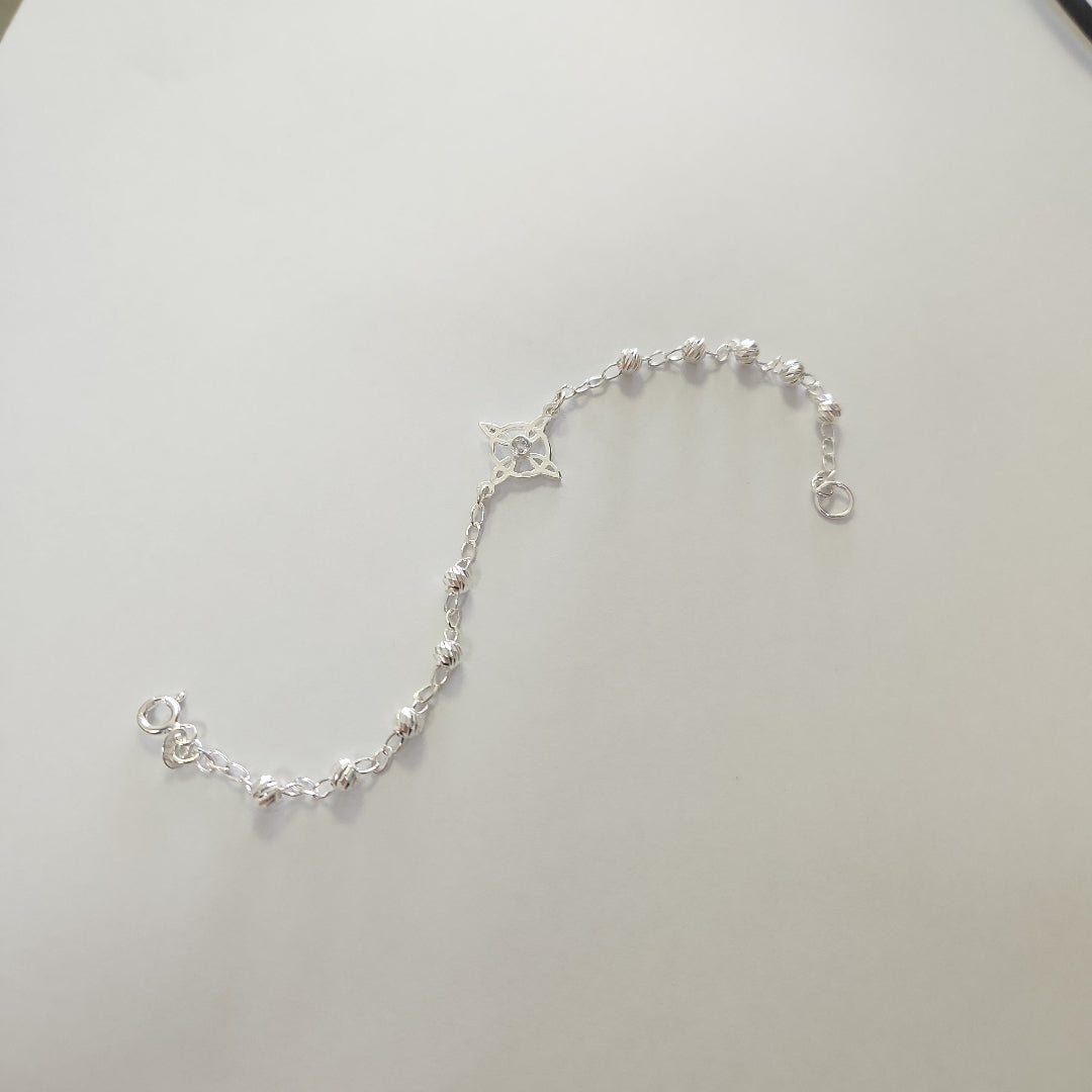 PULSERA TEJIDO ESPECIAL PLATA .925 18 CM 2.9 GR (NUEVO)