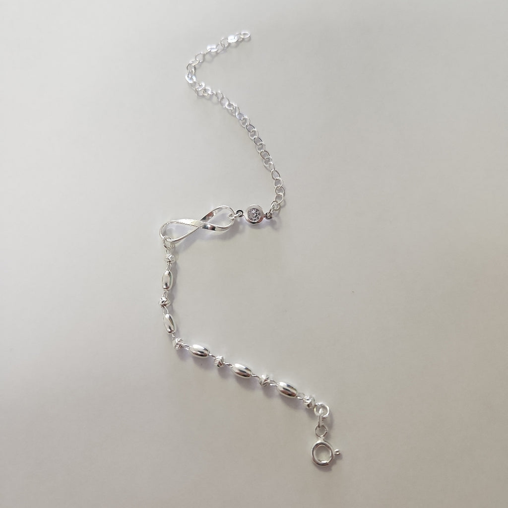 PULSERA TEJIDO ESPECIAL PLATA .925 18 CM 2.6 GR (NUEVO)