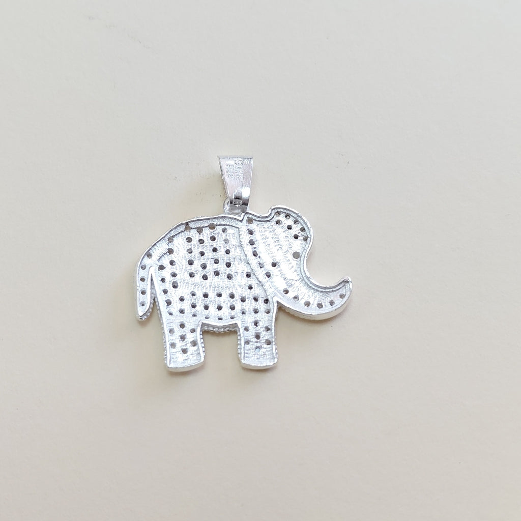 DIJE ELEFANTE C/CIRCONIAS PLATA .925 5.4 GR (NUEVO)