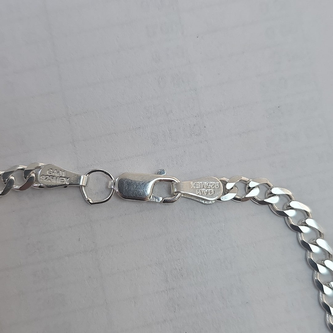 PULSERA TEJIDO BARBADA PLATA .925 16 CM 4.2 GR (NUEVO)
