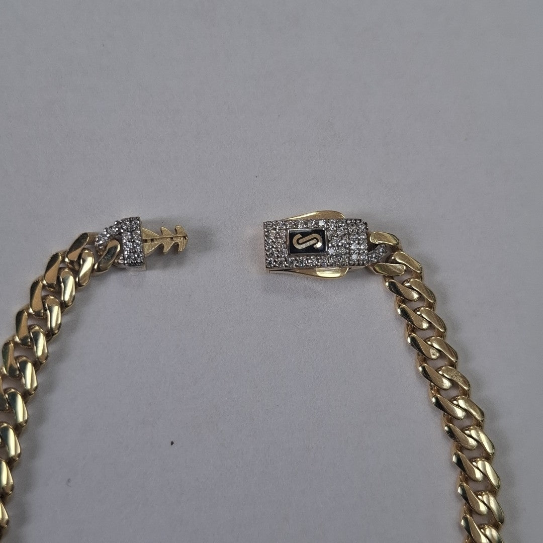 PULSERA CABALLERO MONACO ORO 14K 6.5 (NUEVO)